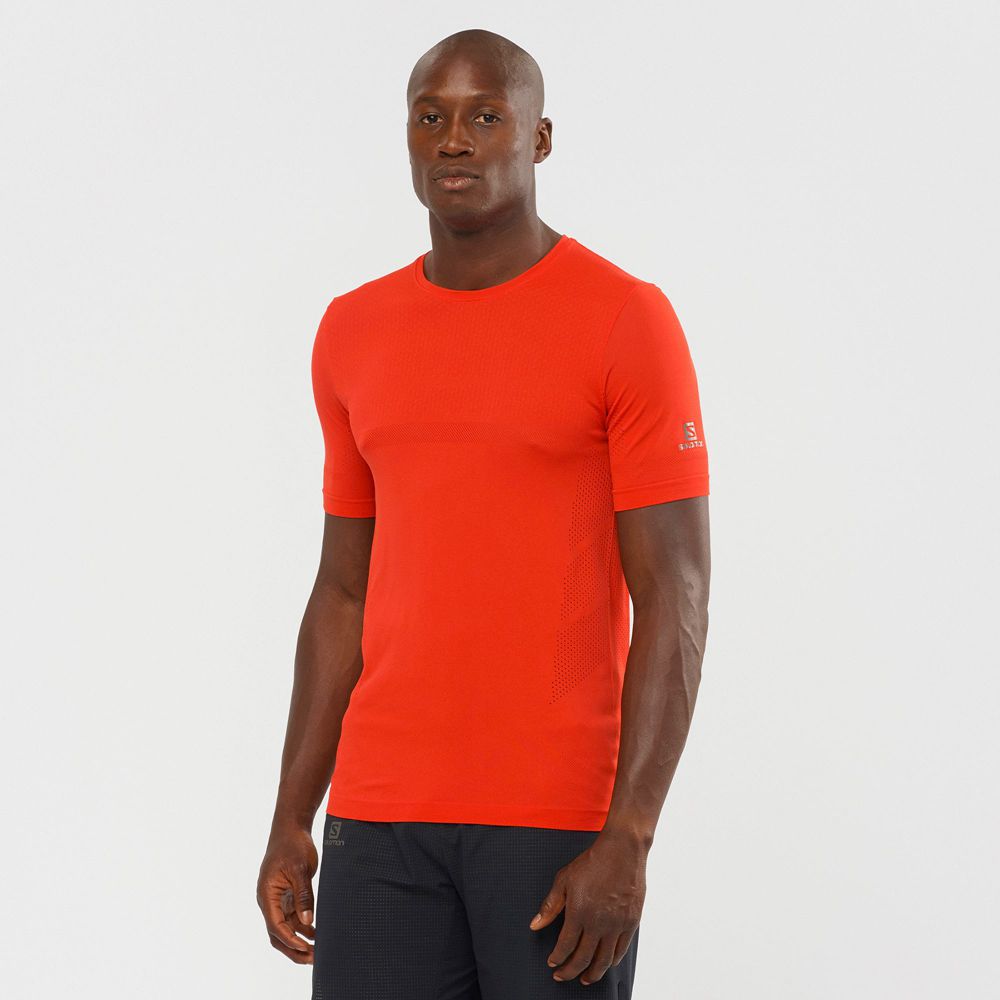 Camisetas Salomon Hombre Naranjas - Salomon Argentina SENSE SEAMLESS M,706495-OYK